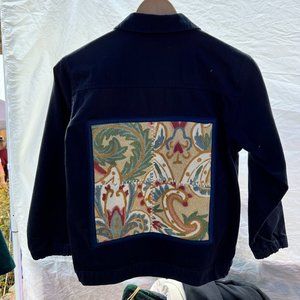Upcycled patchwork zip up